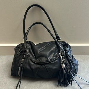 Botkier Jackie Satchel black lambskin